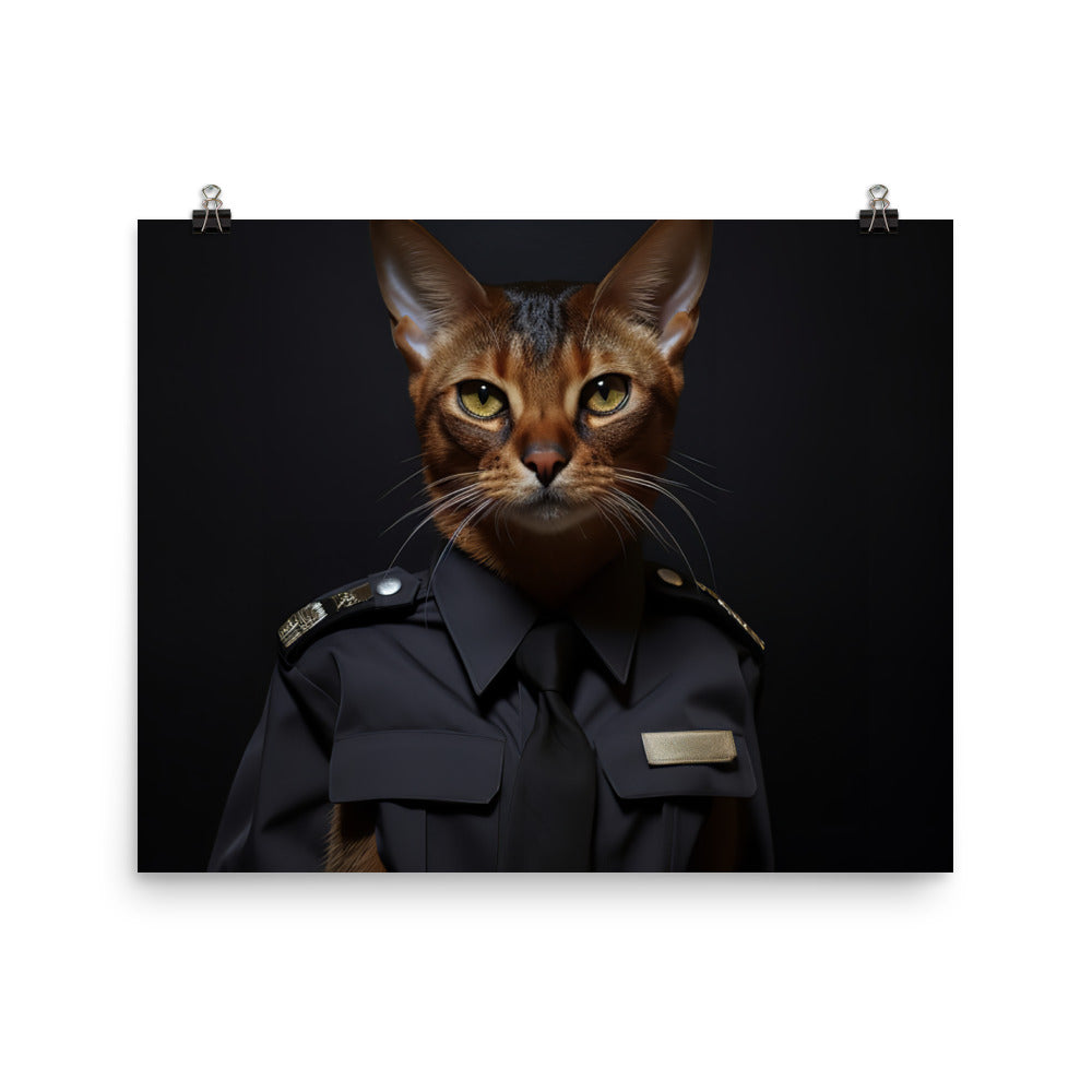 Abyssinian Security Officer Photo paper poster - PosterfyAI.com