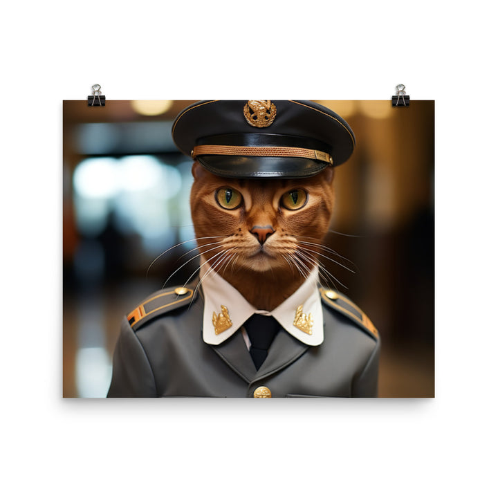 Abyssinian Security Officer Photo paper poster - PosterfyAI.com