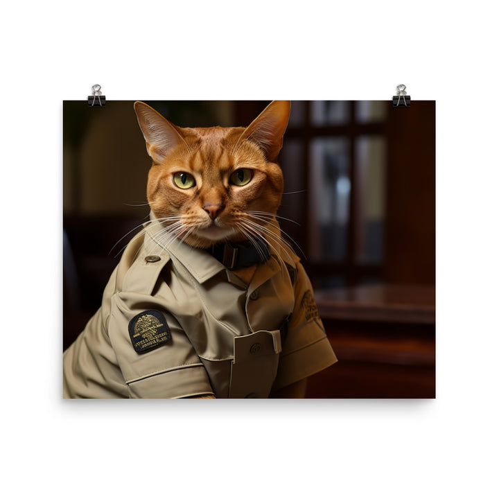 Abyssinian Security Officer Photo paper poster - PosterfyAI.com