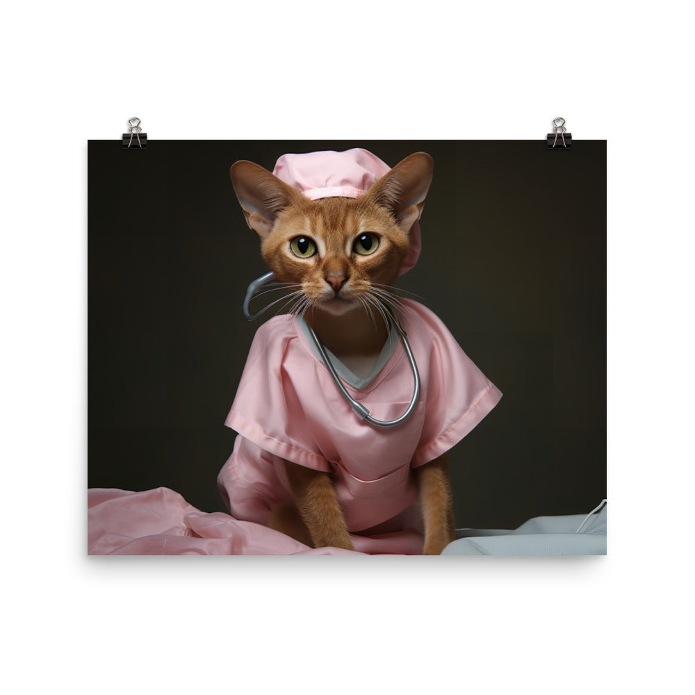 Abyssinian Nurse Photo paper poster - PosterfyAI.com