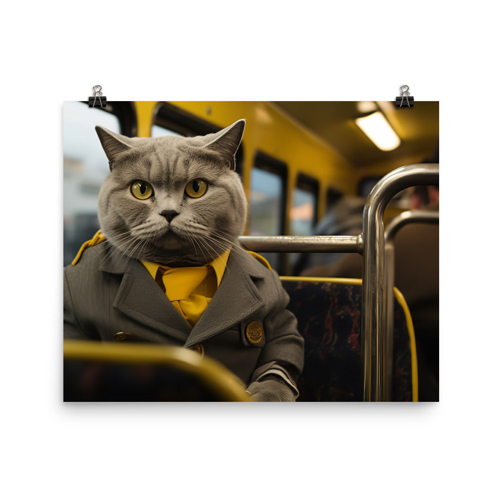 Scottish Fold Transit Operator Photo paper poster - PosterfyAI.com