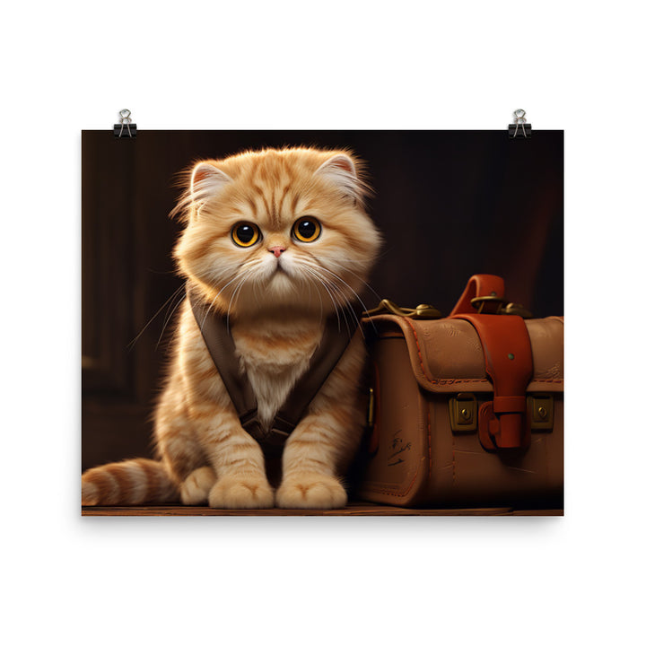 Scottish Fold Student Photo paper poster - PosterfyAI.com