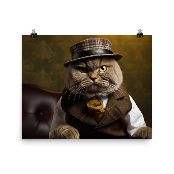 Scottish Fold Sales Consultant Photo paper poster - PosterfyAI.com