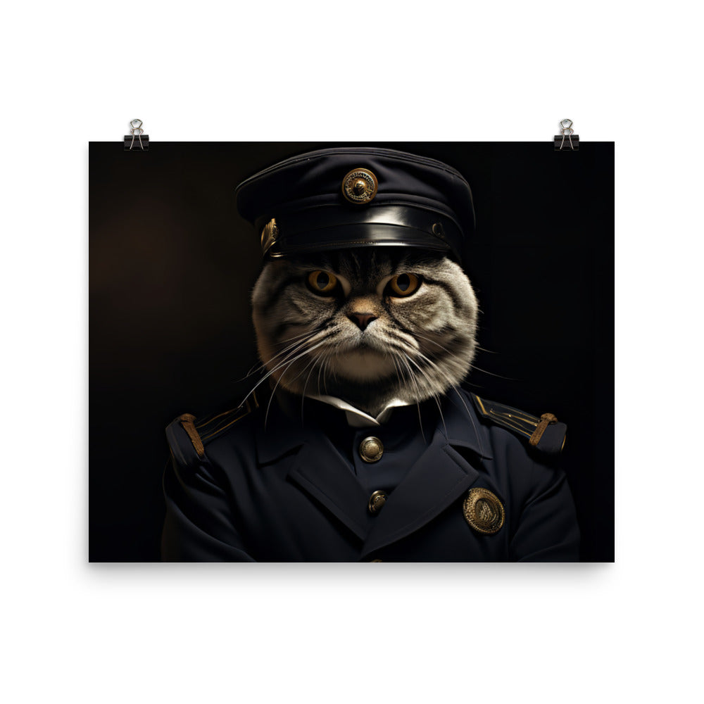 Scottish Fold Referee Photo paper poster - PosterfyAI.com