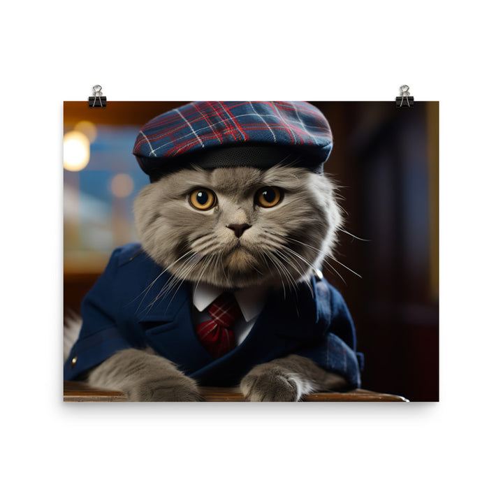 Scottish Fold Mail Carrier Photo paper poster - PosterfyAI.com