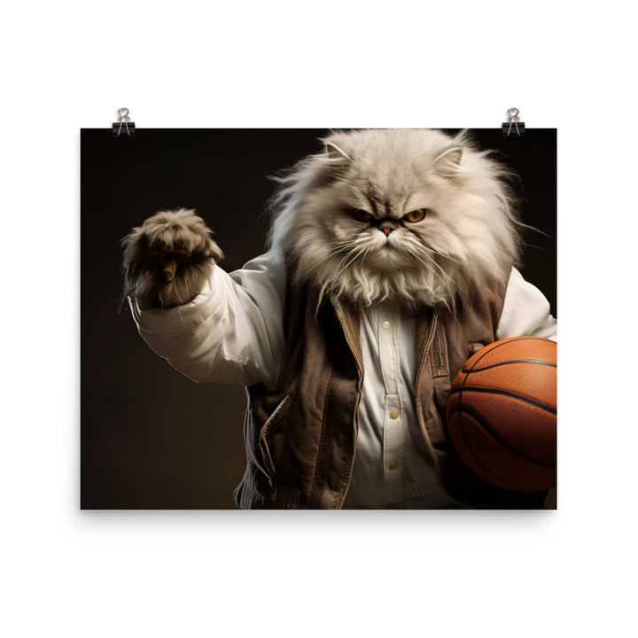 Persian Basketball Player Photo paper poster - PosterfyAI.com