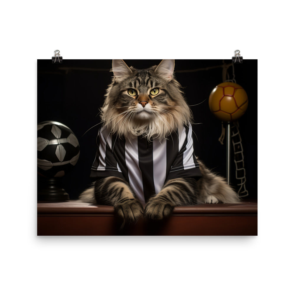 Maine Coon Referee Photo paper poster - PosterfyAI.com