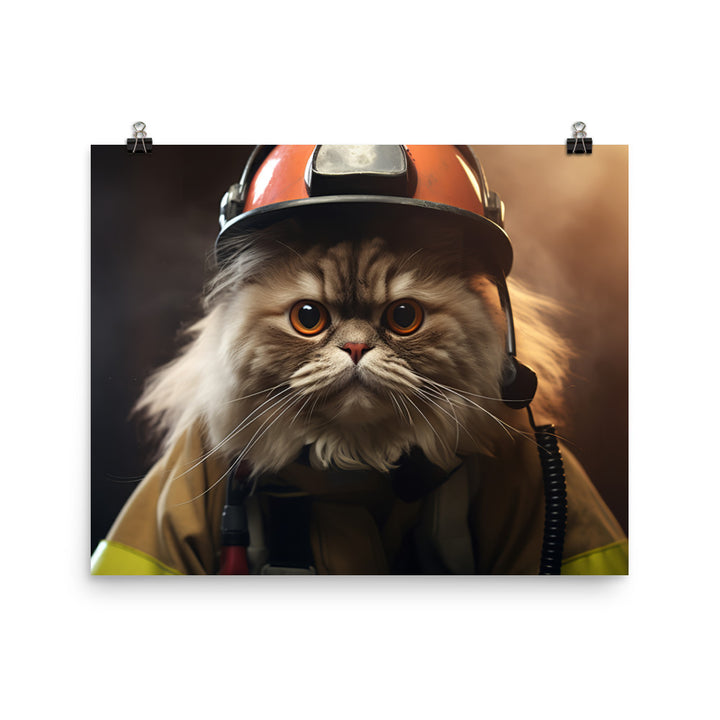 Himalayan Firefighter Photo paper poster - PosterfyAI.com