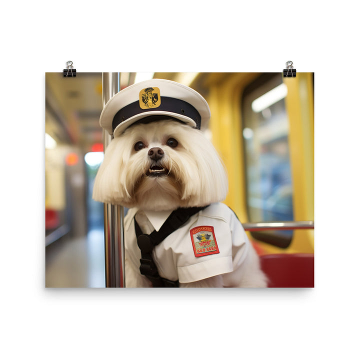 Lhasa Apso Transit Operator Photo paper poster - PosterfyAI.com