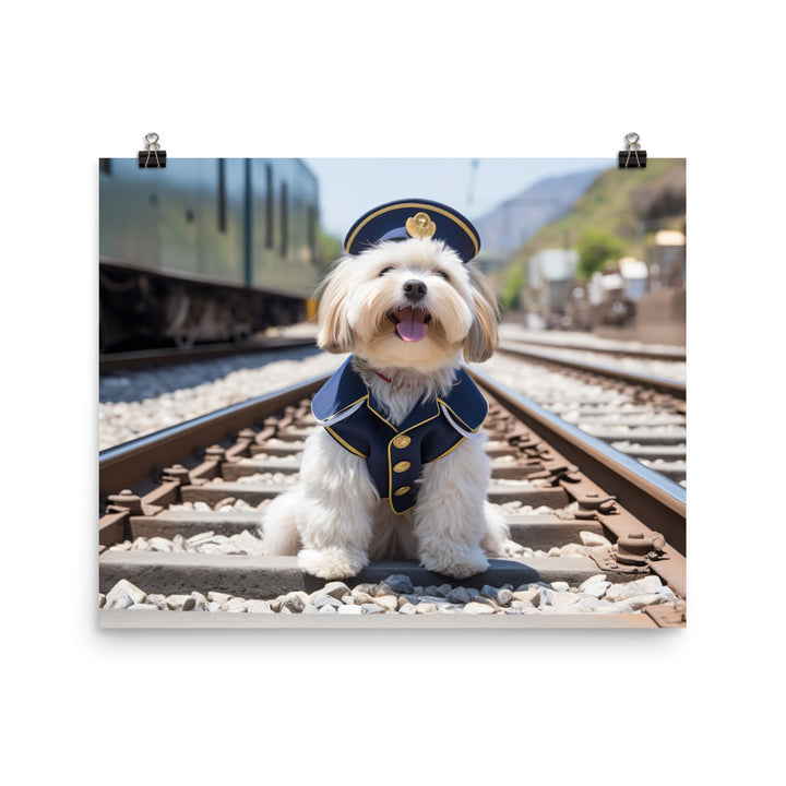 Lhasa Apso Transit Operator Photo paper poster - PosterfyAI.com