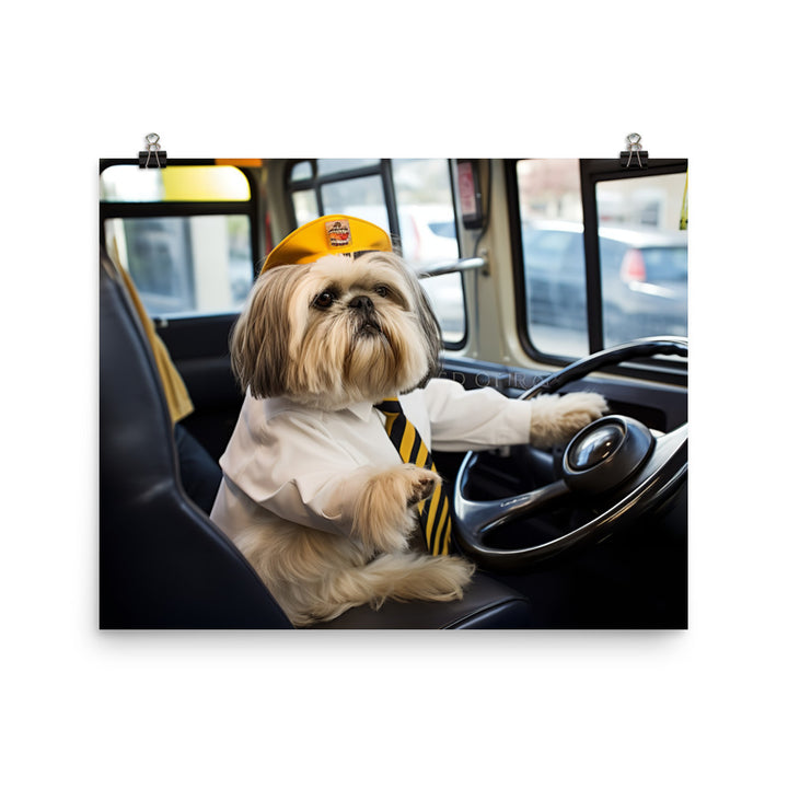 Lhasa Apso Transit Operator Photo paper poster - PosterfyAI.com