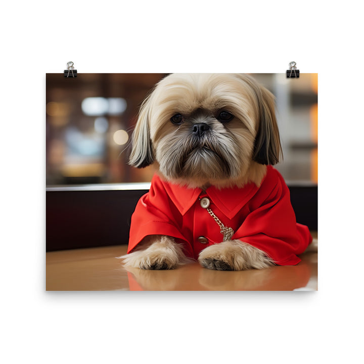 Lhasa Apso Sales Consultant Photo paper poster - PosterfyAI.com