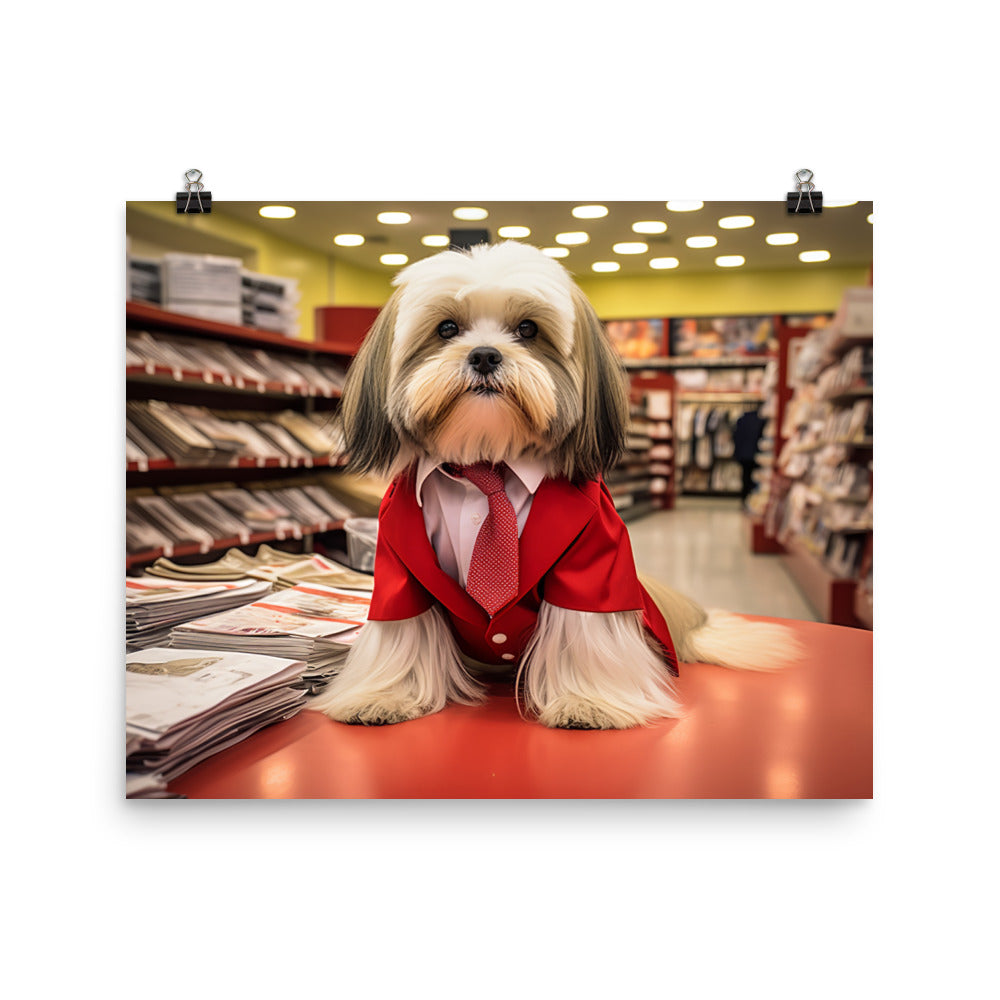 Lhasa Apso Sales Consultant Photo paper poster - PosterfyAI.com