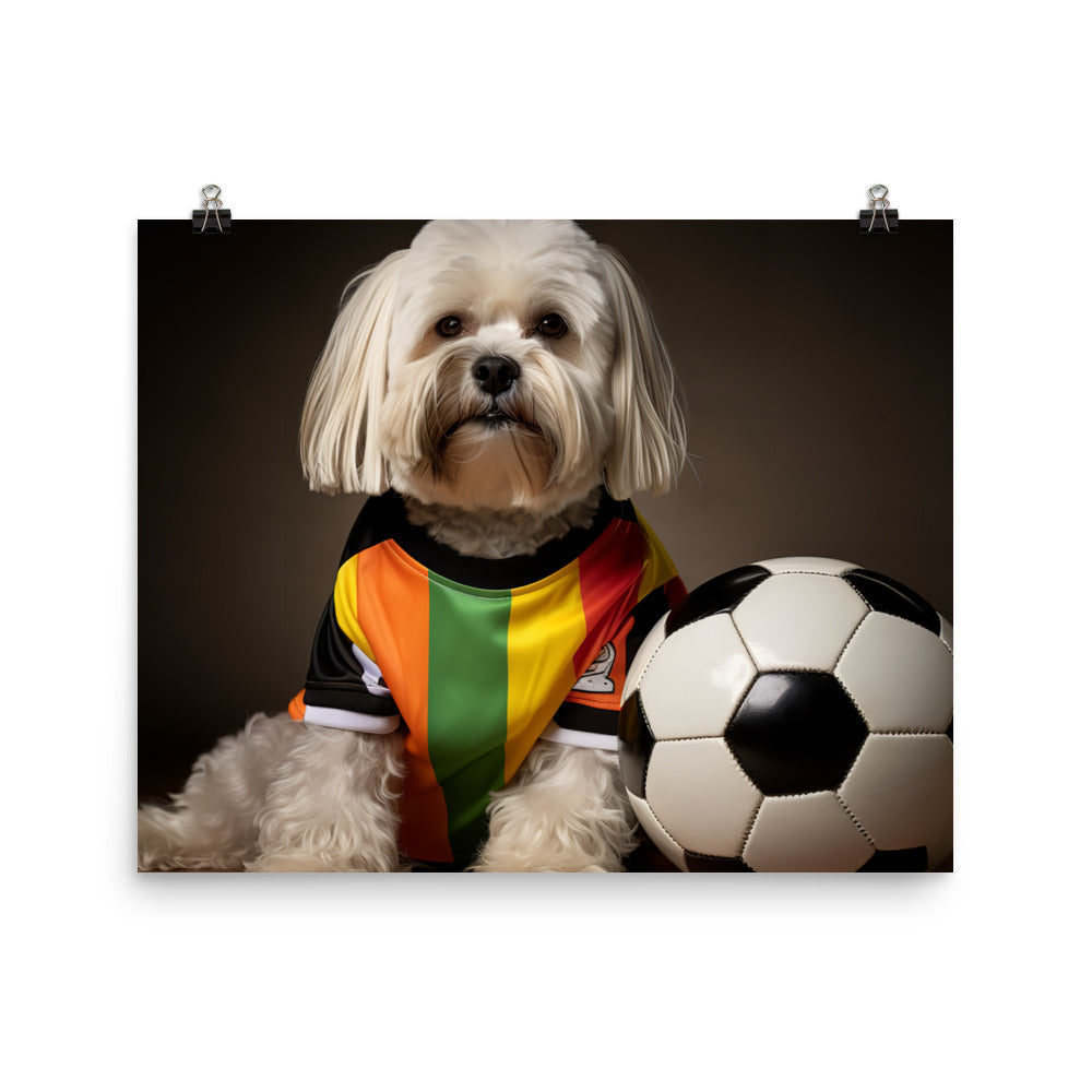 Lhasa Apso Referee Photo paper poster - PosterfyAI.com