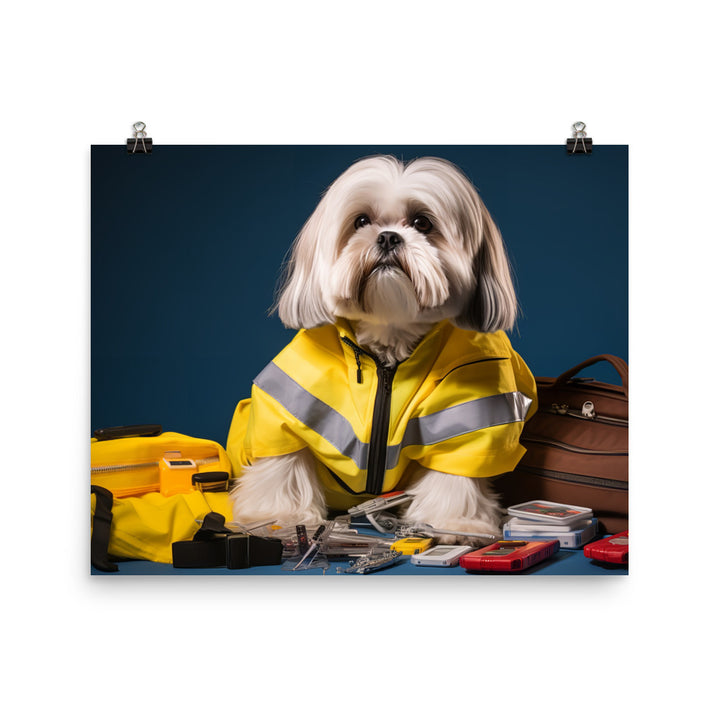 Lhasa Apso Paramedic Photo paper poster - PosterfyAI.com