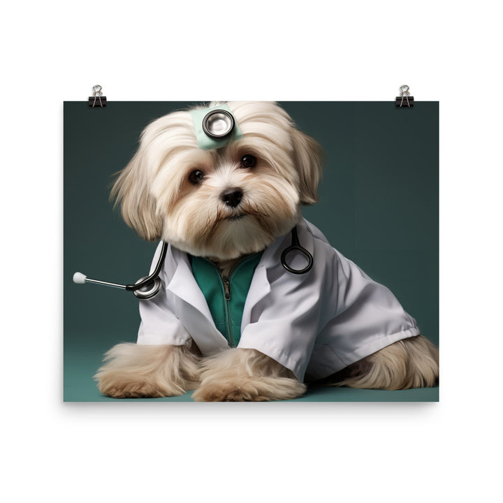 Lhasa Apso Doctor Photo paper poster - PosterfyAI.com