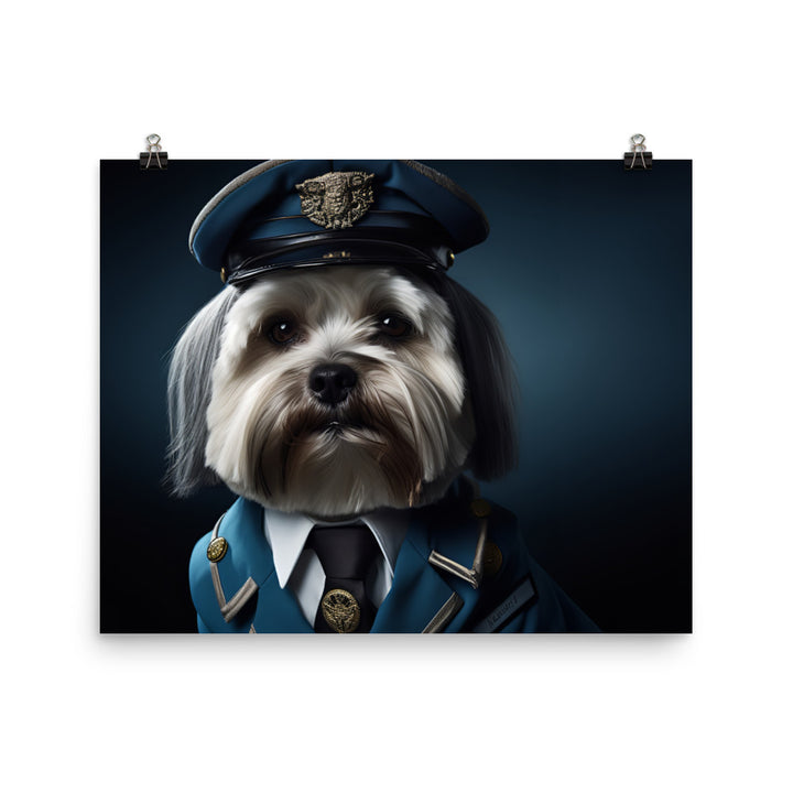 Lhasa Apso Cabin Crew Photo paper poster - PosterfyAI.com