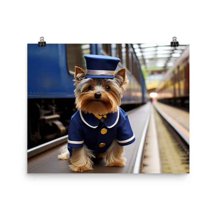 Yorkshire Terrier Transit Operator Photo paper poster - PosterfyAI.com