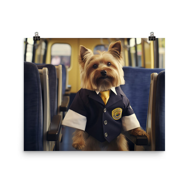 Yorkshire Terrier Transit Operator Photo paper poster - PosterfyAI.com