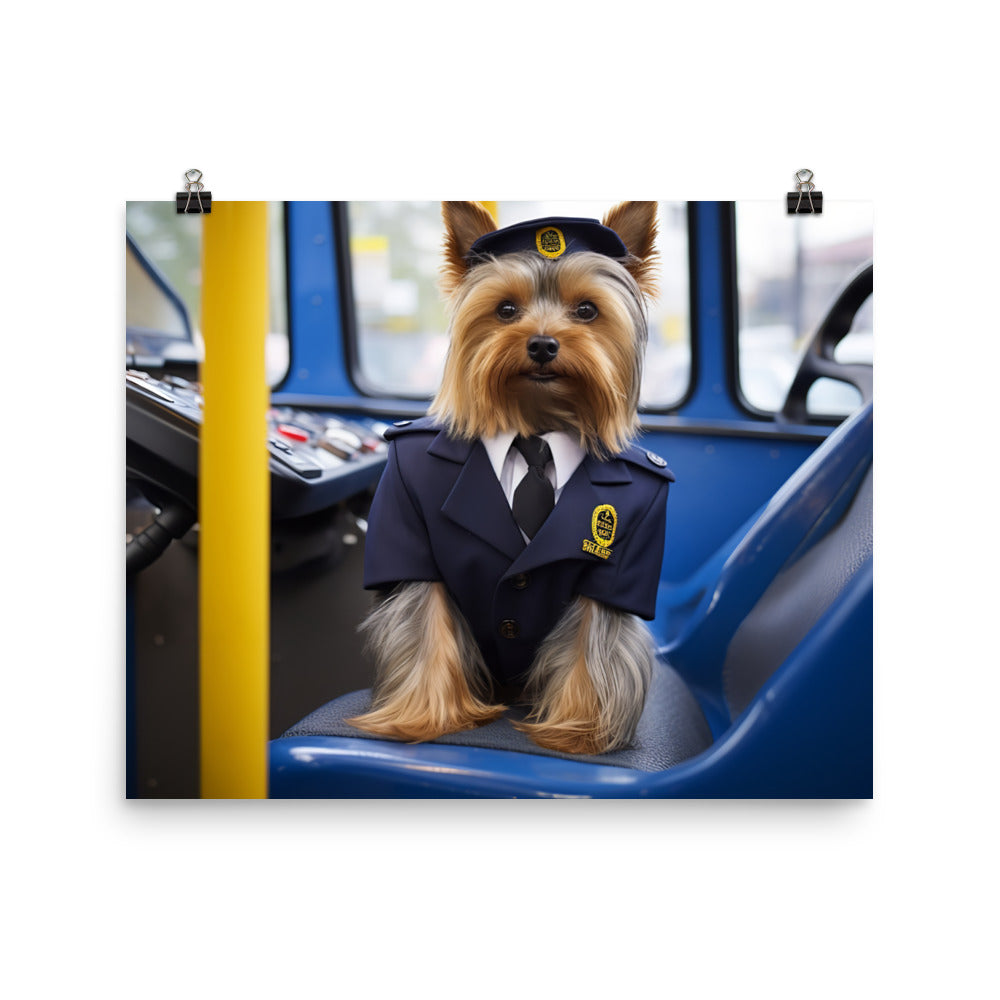 Yorkshire Terrier Transit Operator Photo paper poster - PosterfyAI.com