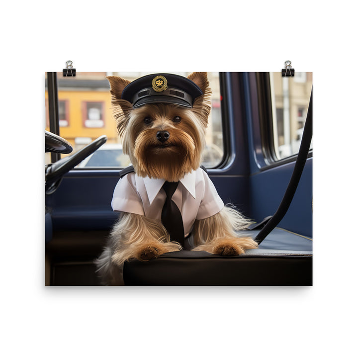 Yorkshire Terrier Transit Operator Photo paper poster - PosterfyAI.com