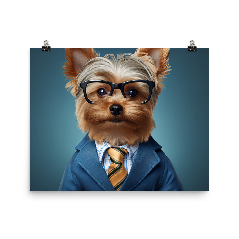 Yorkshire Terrier Sales Consultant Photo paper poster - PosterfyAI.com