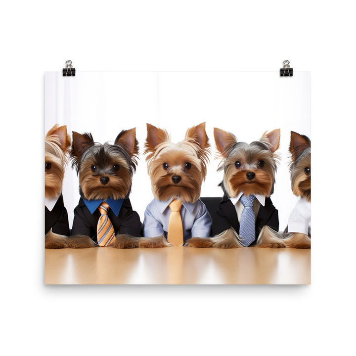 Yorkshire Terrier Sales Consultant Photo paper poster - PosterfyAI.com