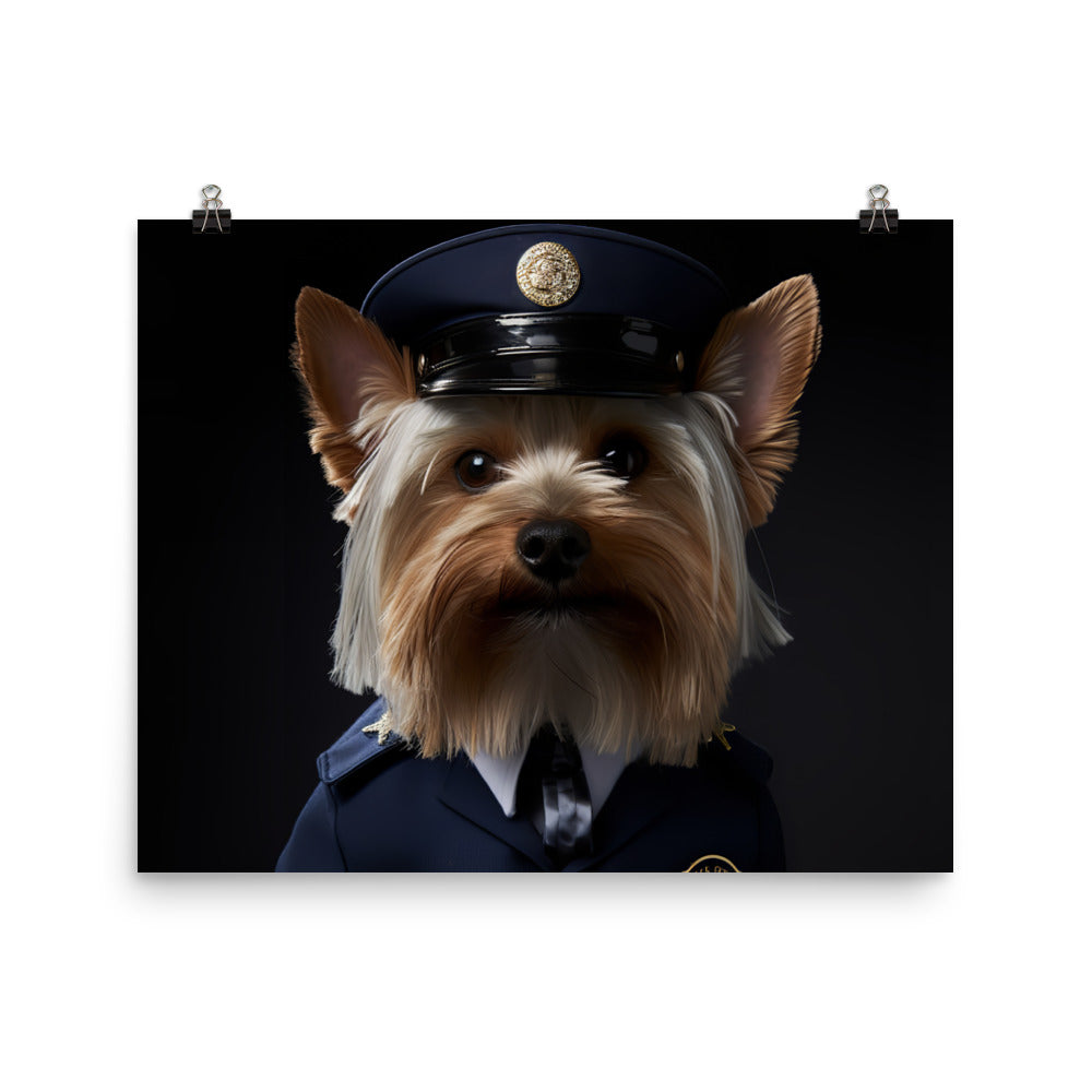 Yorkshire Terrier Prison Officer Photo paper poster - PosterfyAI.com