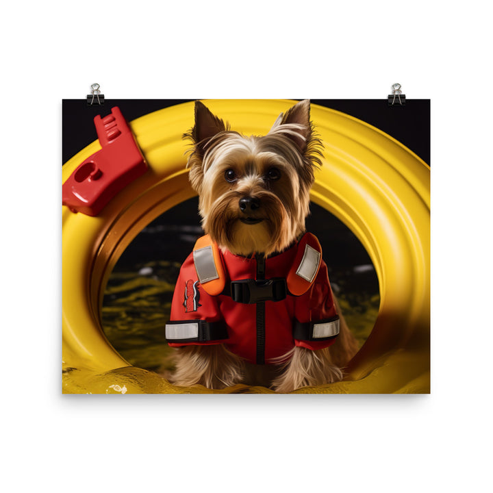 Yorkshire Terrier Lifeguard Photo paper poster - PosterfyAI.com