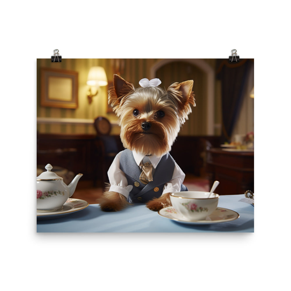 Yorkshire Terrier Hotel Staff Photo paper poster - PosterfyAI.com