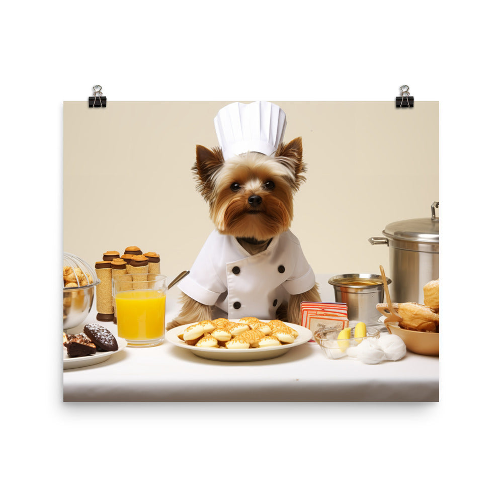 Yorkshire Terrier Fast Food Crew Photo paper poster - PosterfyAI.com