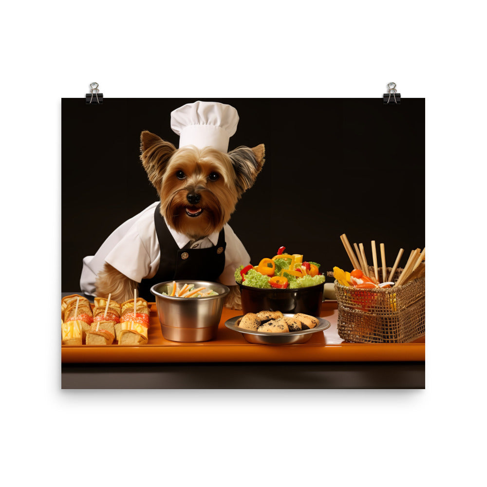 Yorkshire Terrier Fast Food Crew Photo paper poster - PosterfyAI.com