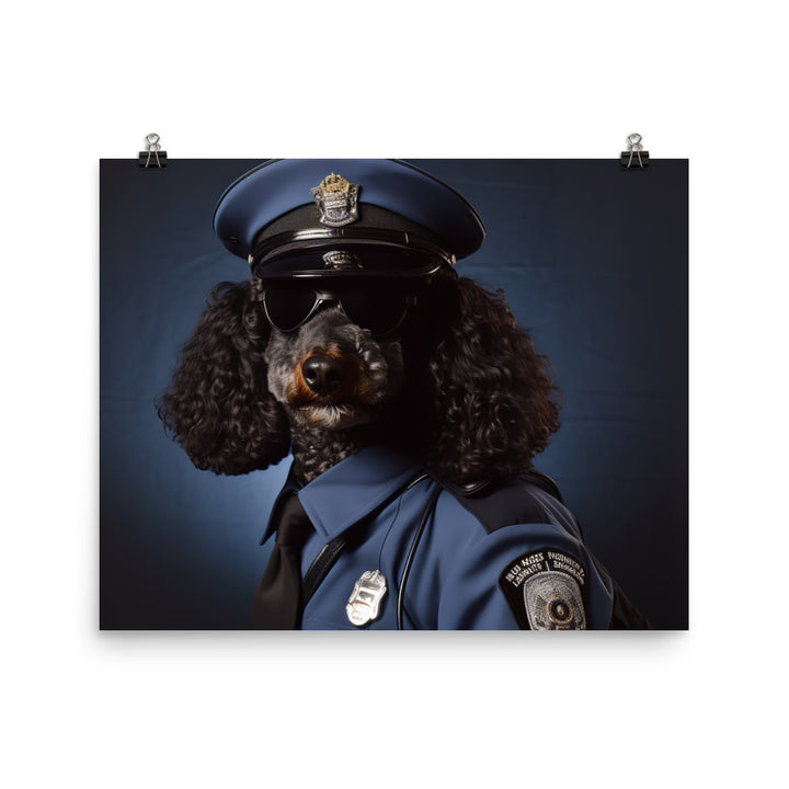 Poodle Security Officer Photo paper poster - PosterfyAI.com