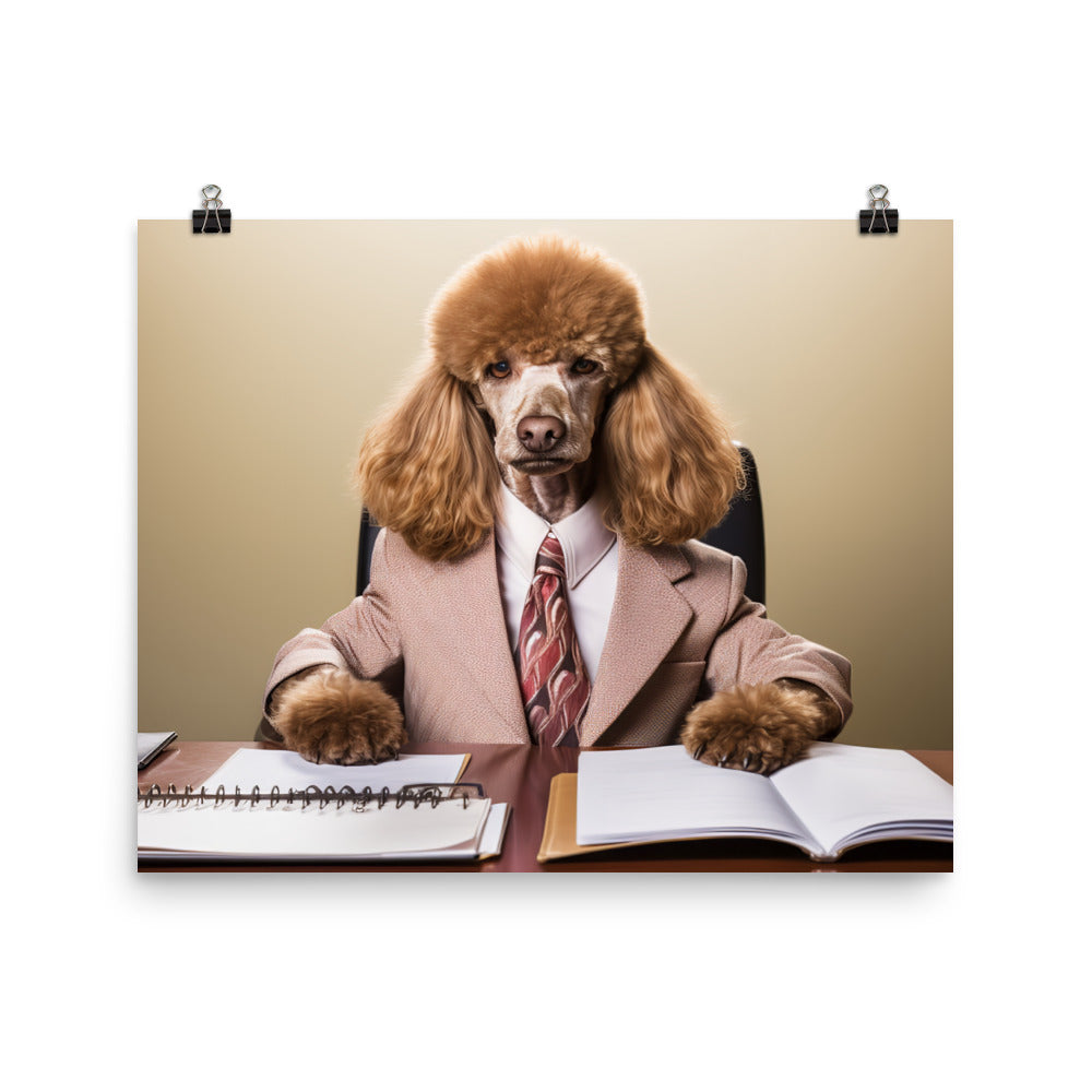 Poodle Sales Consultant Photo paper poster - PosterfyAI.com