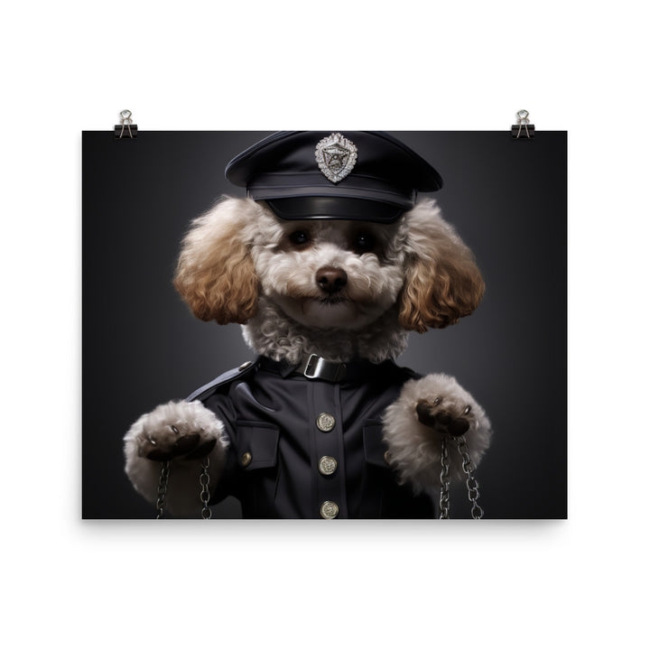 Poodle Prison Officer Photo paper poster - PosterfyAI.com