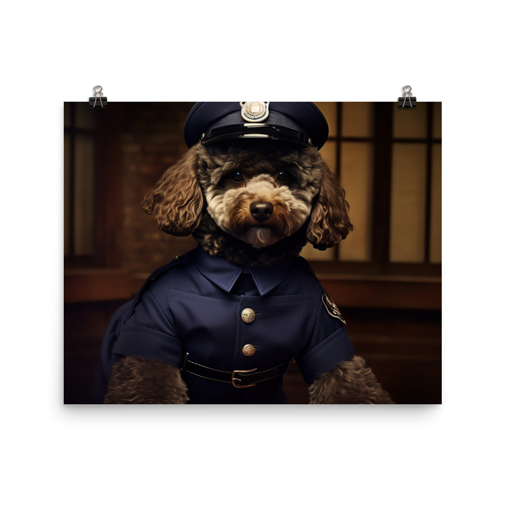 Poodle Prison Officer Photo paper poster - PosterfyAI.com