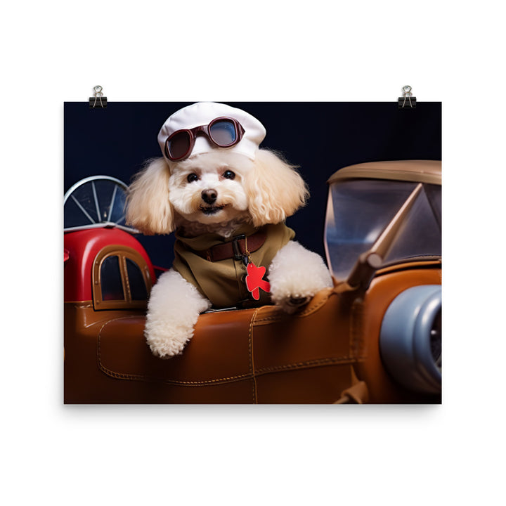 Poodle Pilot Photo paper poster - PosterfyAI.com