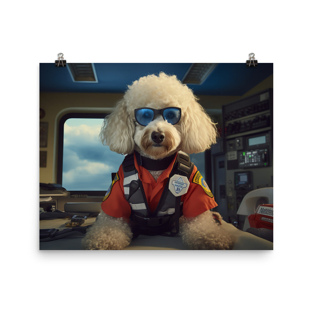 Poodle Paramedic Photo paper poster - PosterfyAI.com