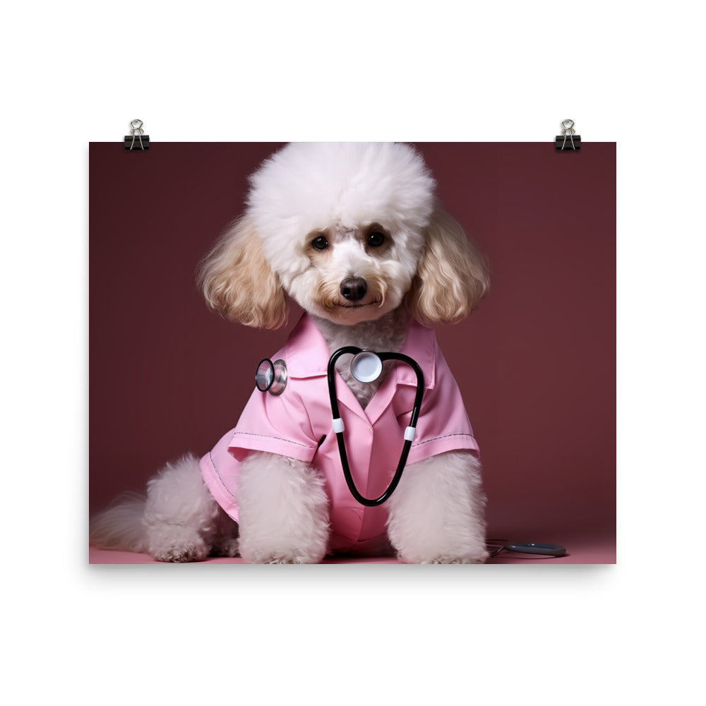 Poodle Nurse Photo paper poster - PosterfyAI.com