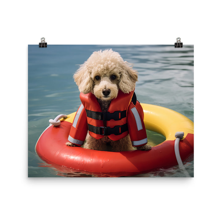 Poodle Lifeguard Photo paper poster - PosterfyAI.com