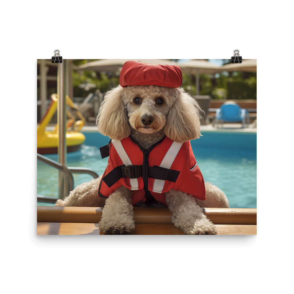 Poodle Lifeguard Photo paper poster - PosterfyAI.com