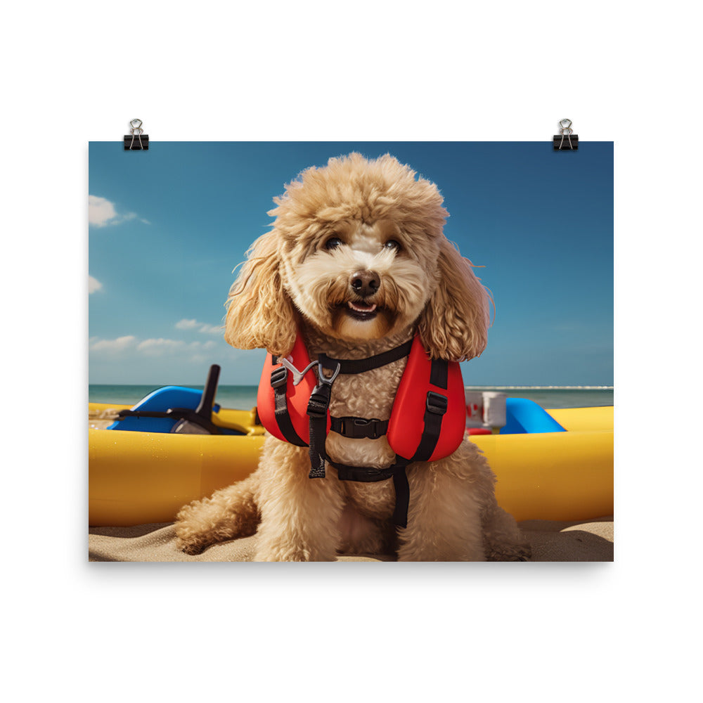 Poodle Lifeguard Photo paper poster - PosterfyAI.com