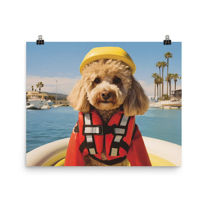 Poodle Lifeguard Photo paper poster - PosterfyAI.com