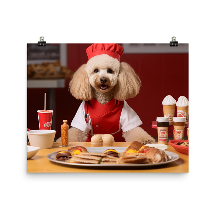 Poodle Fast Food Crew Photo paper poster - PosterfyAI.com