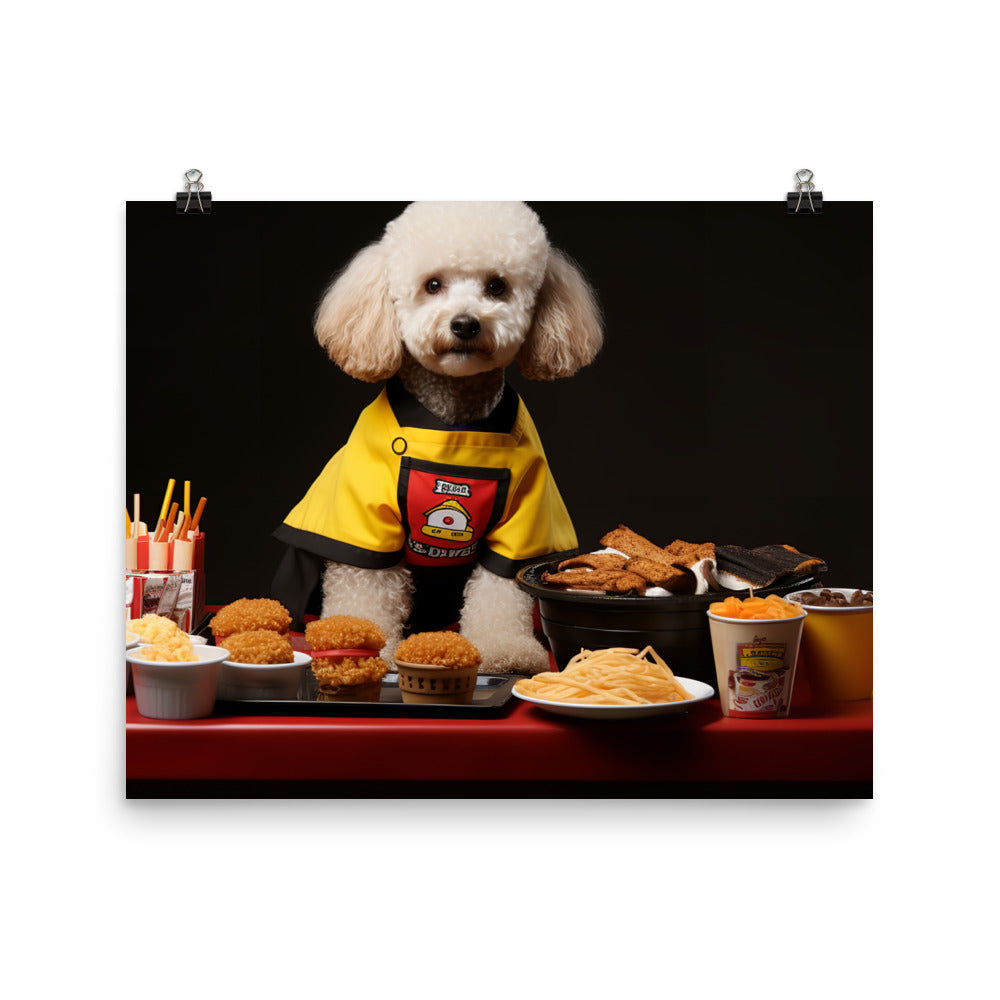 Poodle Fast Food Crew Photo paper poster - PosterfyAI.com