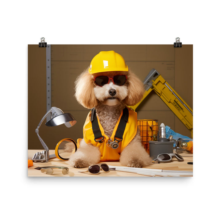 Poodle Contractor Photo paper poster - PosterfyAI.com