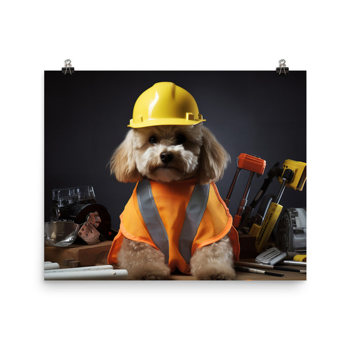 Poodle Contractor Photo paper poster - PosterfyAI.com