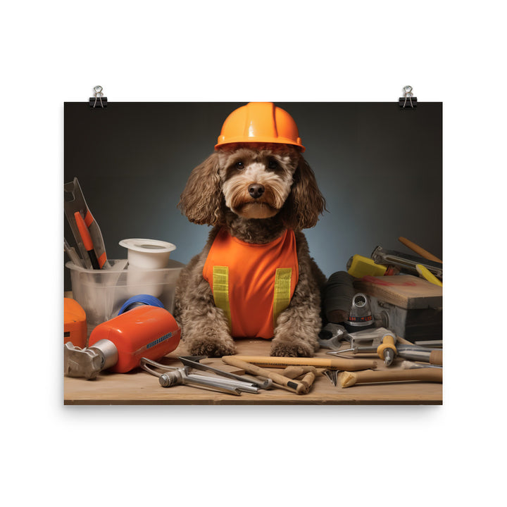 Poodle Contractor Photo paper poster - PosterfyAI.com