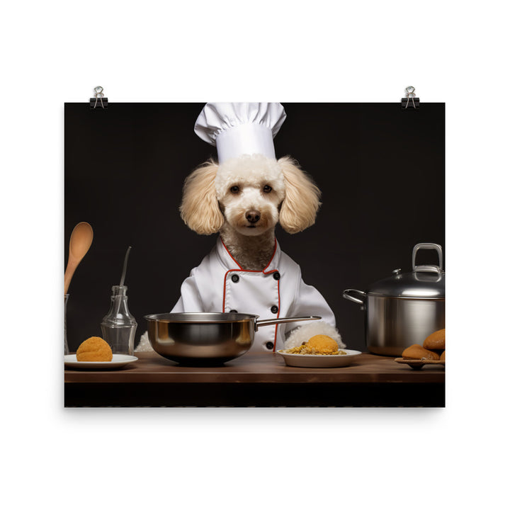 Poodle Chef Photo paper poster - PosterfyAI.com