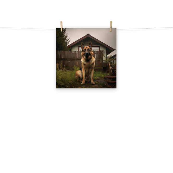 German Shepherd Photo paper poster - PosterfyAI.com